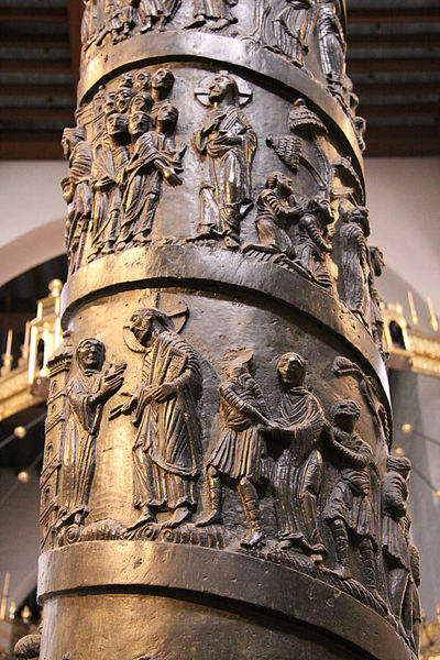 The scenes depict the life of Christ in 24 connected winding reliefs   Photo Credit
