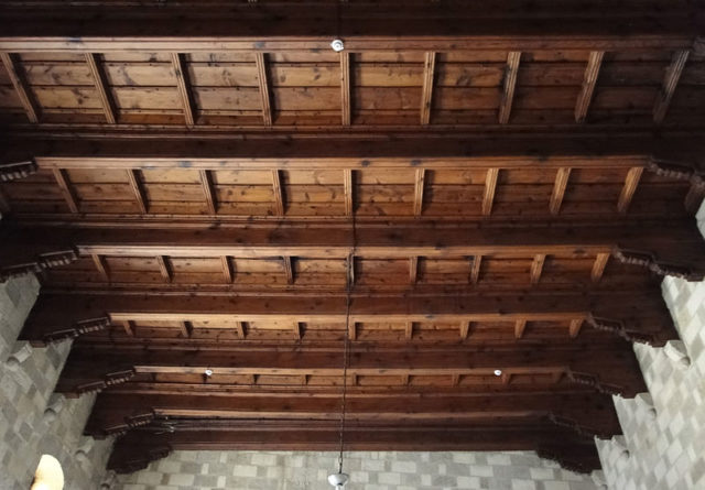 The wooden ceiling of the Chamber of Colonnades.   Photo Credit
