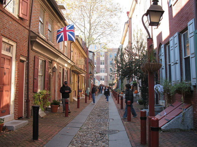 Elfreth’s Alley in Philadelphia, Pennsylvania  Photo Credit