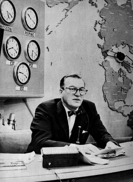 Dave Garroway, the program’s first host, on the air.