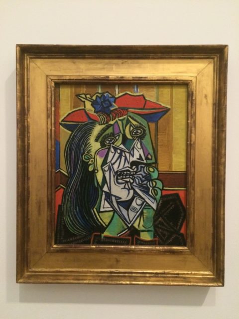 Picasso’s Weeping Woman on display at the Tate Modern Museum in London.