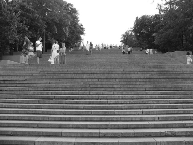 The Potemkin Stairs seen from the very bottom Photo Credit