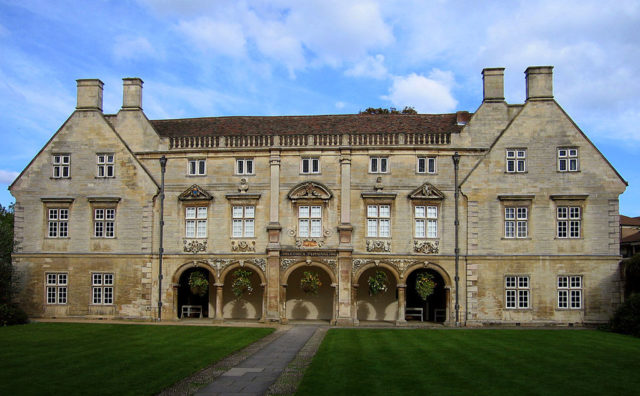 Pepys Library, Magdalene College, Cambridge, designed by Robert Hooke. Photo credit