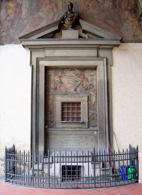 Foundling wheel at the “Ospedale Degli Innocenti” in Florence.