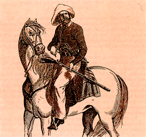 Cartoon of Texas Ranger.