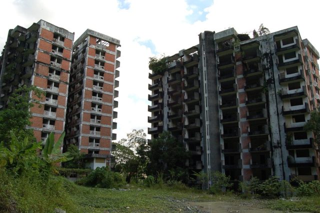 The remaining buildings in 2012, photo credit