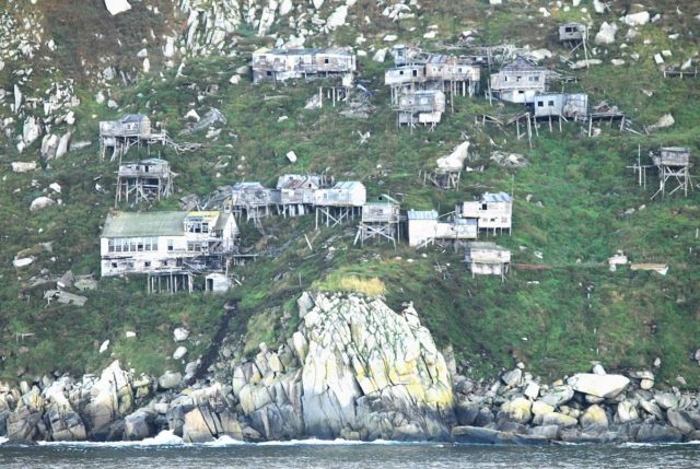 The abandoned stilt village Ukivok, as photographed in 2010. Photo credit