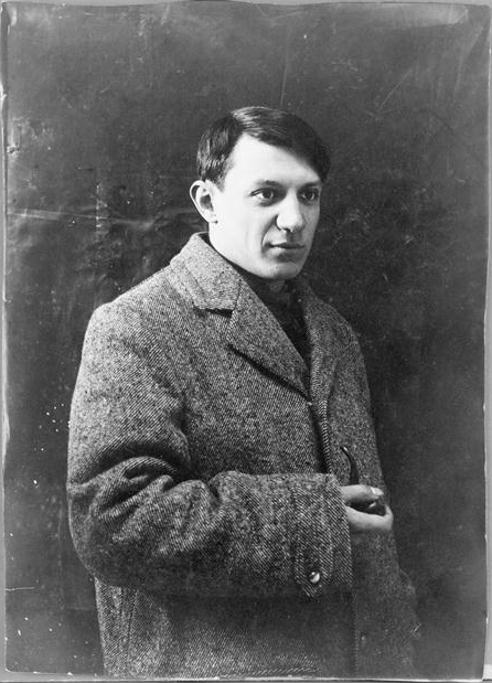 Portrait photograph of Pablo Picasso, 1908.