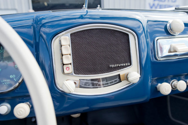 Well-equipped, including restored and working ‘Telefunken’ radio. Photo Credit