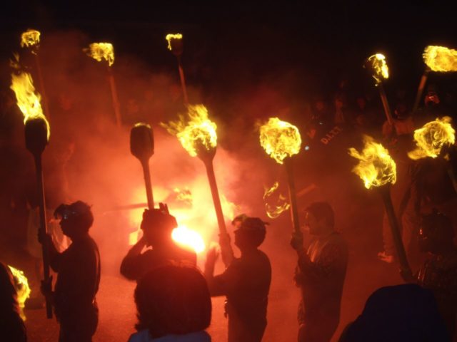 Torches are set alight for Up Helly Aa. photo credit