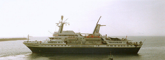 World Discoverer anchored in Peru. Photo Credit