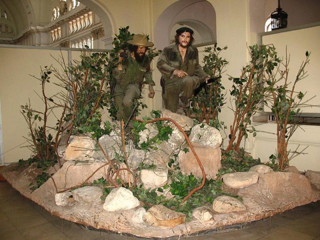 Wax reproductions of Che Guevara and Cienfuegos in the Museum of the Revolution of Havana  Photo credit