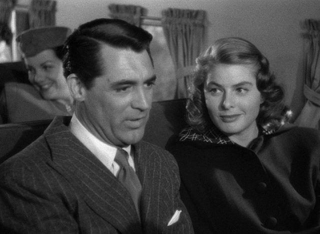 Cary Grant with Ingrid Bergman in Alfred Hitchcock’s Notorious (1946).