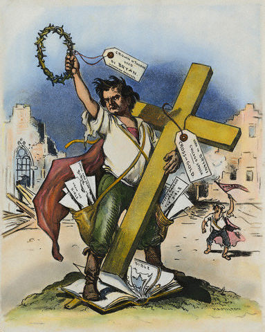Democratic and populist leader William Jennings Bryan, was at the peak of his career after he gave his famous “Cross of Gold” speech. This image is a republican’s satirical representation of Bryan.