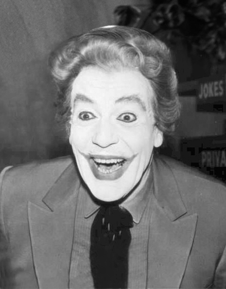 Cutout of a Publicity photo with some villains Batman. The Joker Cesar Romero.