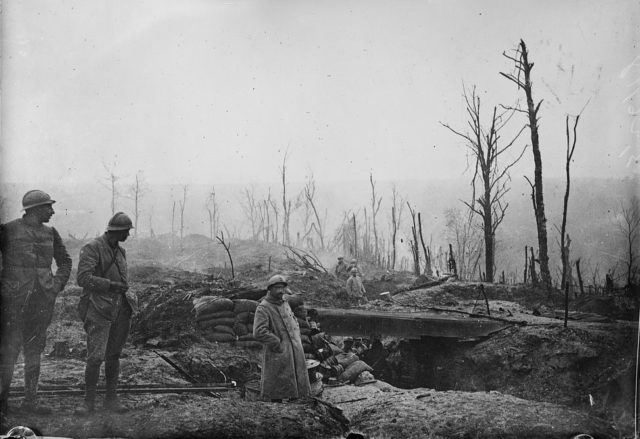 A French Trench in northeastern France.