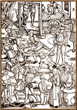 A 1508 woodcut of the Inquisition
