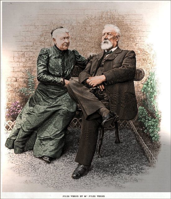 Jules Verne and Madame Verne ca. 1900.