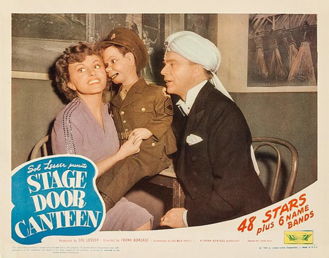 Lobby card for the film Stage Door Canteen.