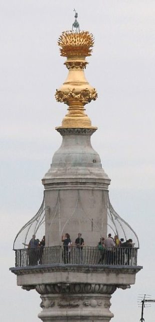 The viewing platform at the top of the Monument. Photo credit