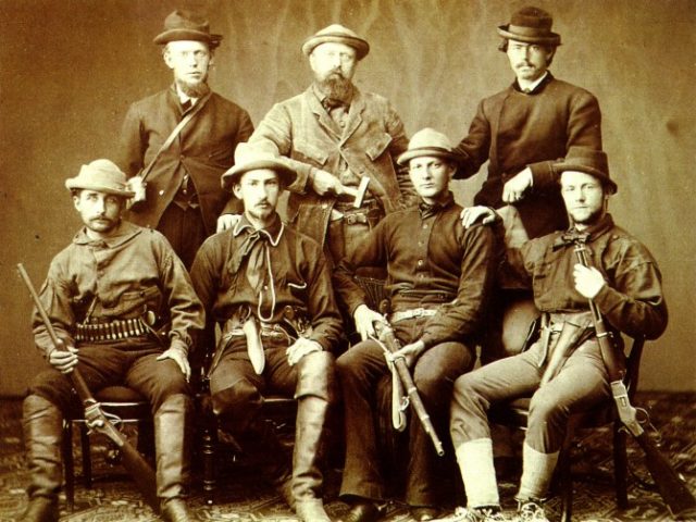 Marsh (back row center) during his 1872 expedition