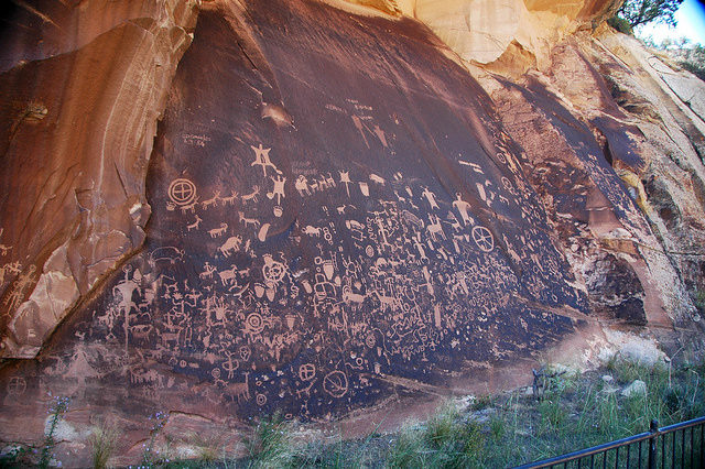One of the largest known collections of petroglyphs that record perhaps 2,000 years of human activity in the area. Photo Credit
