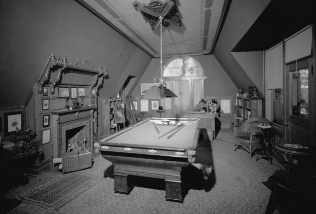 The billiard room on the third floor