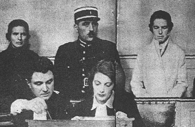The sisters during their 1933 trial.