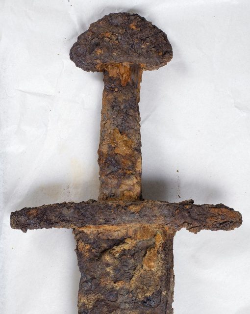 Viking sword from Skaun, Sør-Trøndelag county, Norway. Estimated to be from early Iron Age (from AD 550 to about AD 1050) Photo Credit