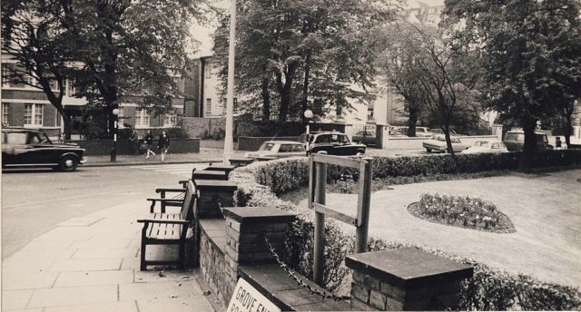 The zebra crossing, with EMI Studios in the background, in 1969. Photo Credit