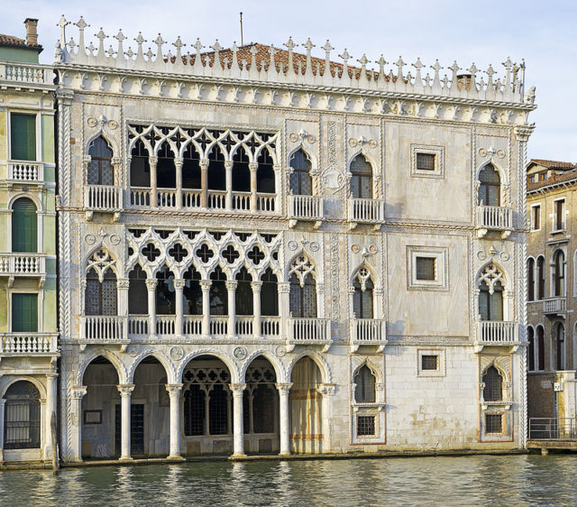 Ca’ d’Oro façade overlooking the Grand Canal. Photo Credit
