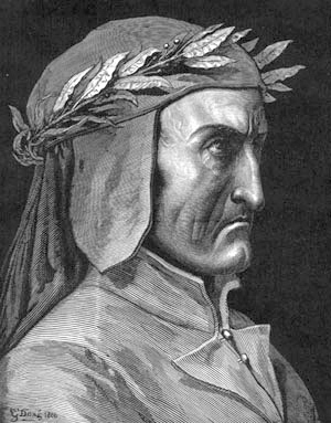 Portrait of the Italian master, Dante Alighieri.