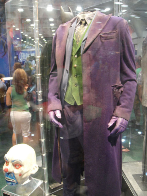 The Joker costume from the film The Dark Knight displayed at the 2011 Comic-Con International.