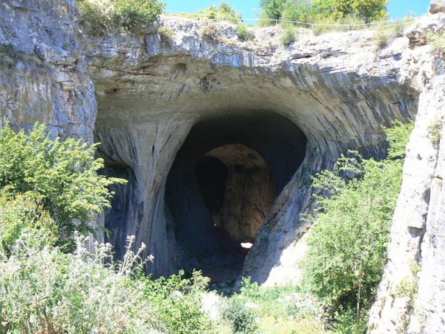 One of the cave’s entrances