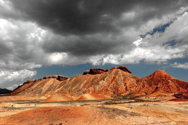 A shot from within the Zhangye Danxia National Geological Park, China. Sep 9 2016. Photo Credit