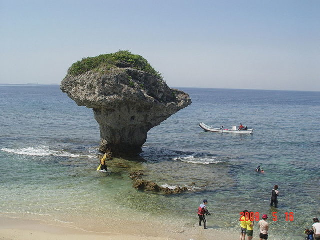 Vase stone is a Taiwan Ryukyu village landmark in Pingtung County. Photo Credit