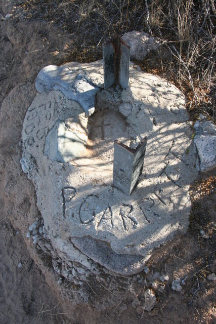 Memorial marking spot where Pat Garrett was killed. Photo Credit