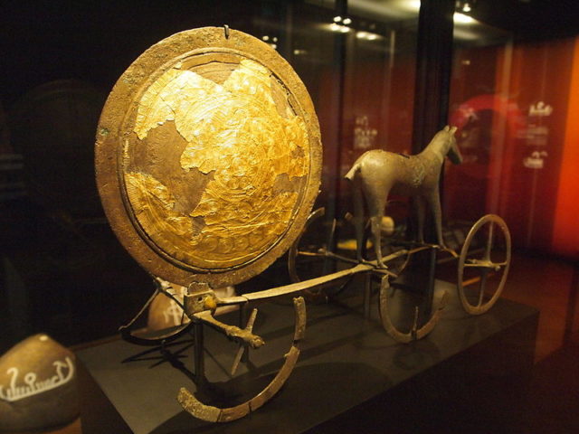 Gilded side of the Sun Carriage. Photo Credit