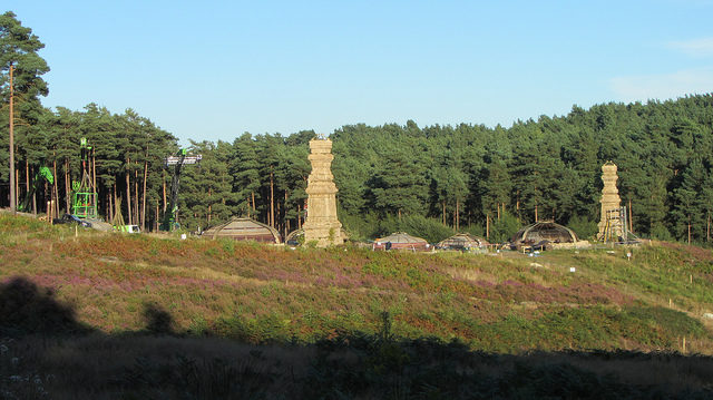 Set of “Thor: The Dark World” in Bourne Wood. Photo Credit