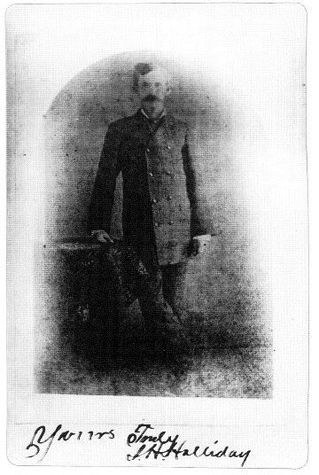 Autographed photo of Holliday taken in 1879 in Prescott, Arizona.