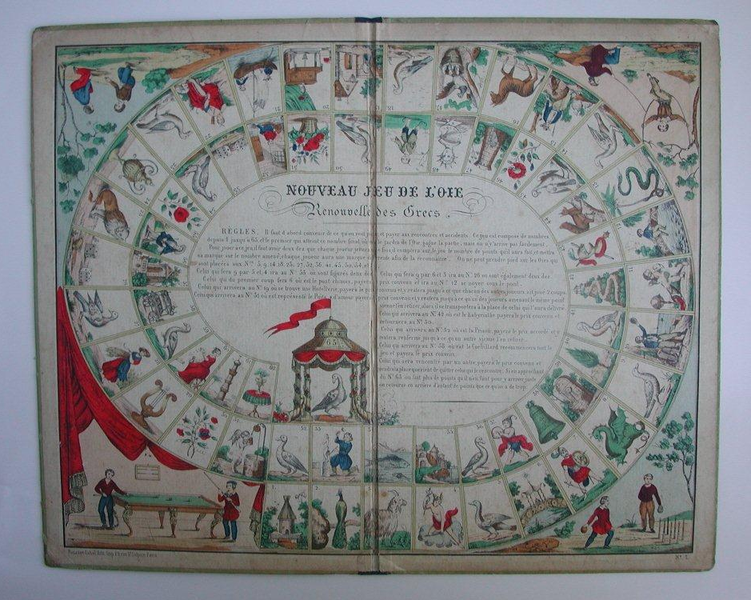The Game of the Goose The earliest commercially produced board game