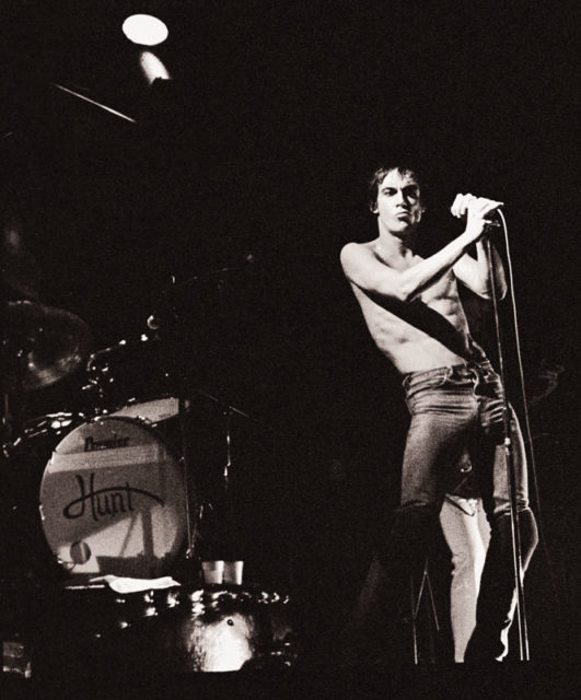 Iggy Pop on October 25, 1977, at the State Theatre, Minneapolis, Minnesota.