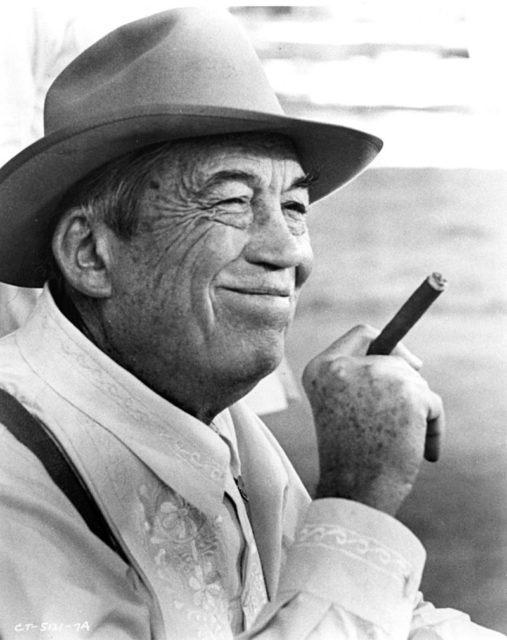 Publicity photo of John Huston, playing role of Noah Cross in the Roman Polanski film “Chinatown.”