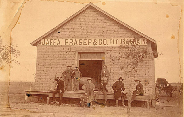 Pat Garrett (2nd from right) with friends on the porch in Roswell, New Mexico