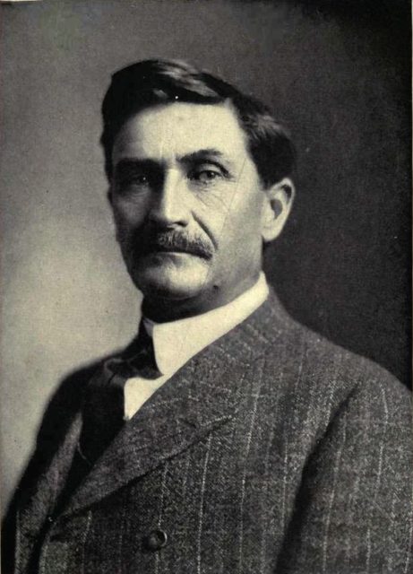 Portrait of Pat Garrett from “The Story of the Outlaws.”