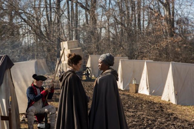 Heather Lind as Anna Strong, Idara Victor as Abigail, who spied for the rebels despite the fact that she hated being their slave  Photo Credit: Antony Platt/AMC