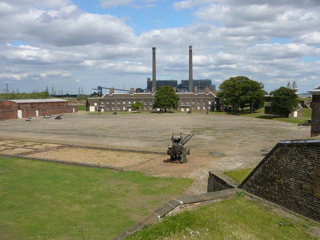 The parade ground, with the foundations of the soldiers’ barracks in the foreground. Photo Credit