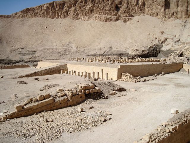 The remains of the Temple of Mentuhotep II. Photo Credit