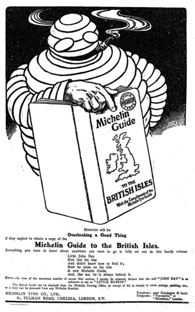 Michelin Guide for the British Isles, first published in 1911.