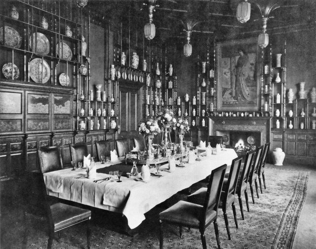 The dining room in 1890.
